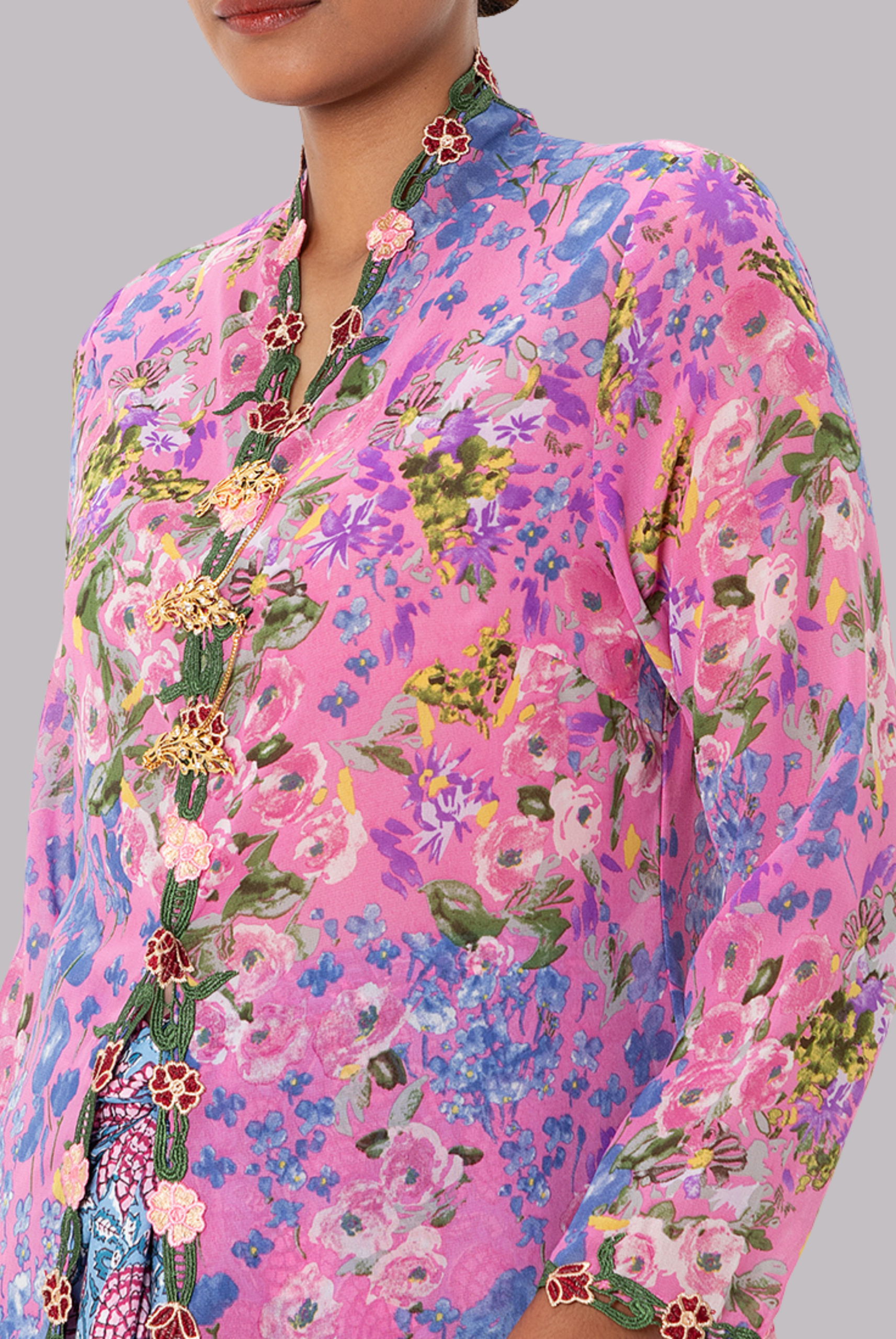 KEBAYA CIKGU ANOM TOP IN PINK - Image 3