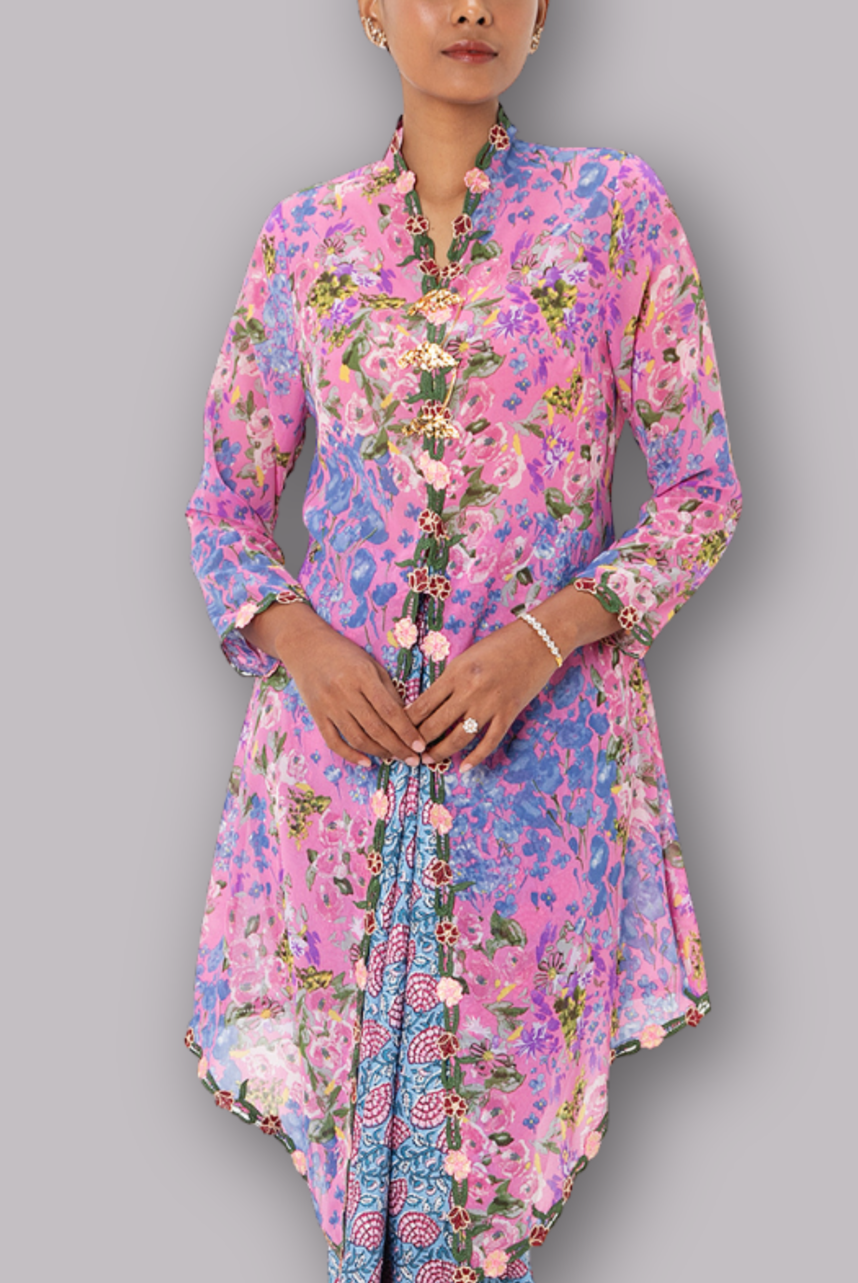 KEBAYA CIKGU ANOM TOP IN PINK