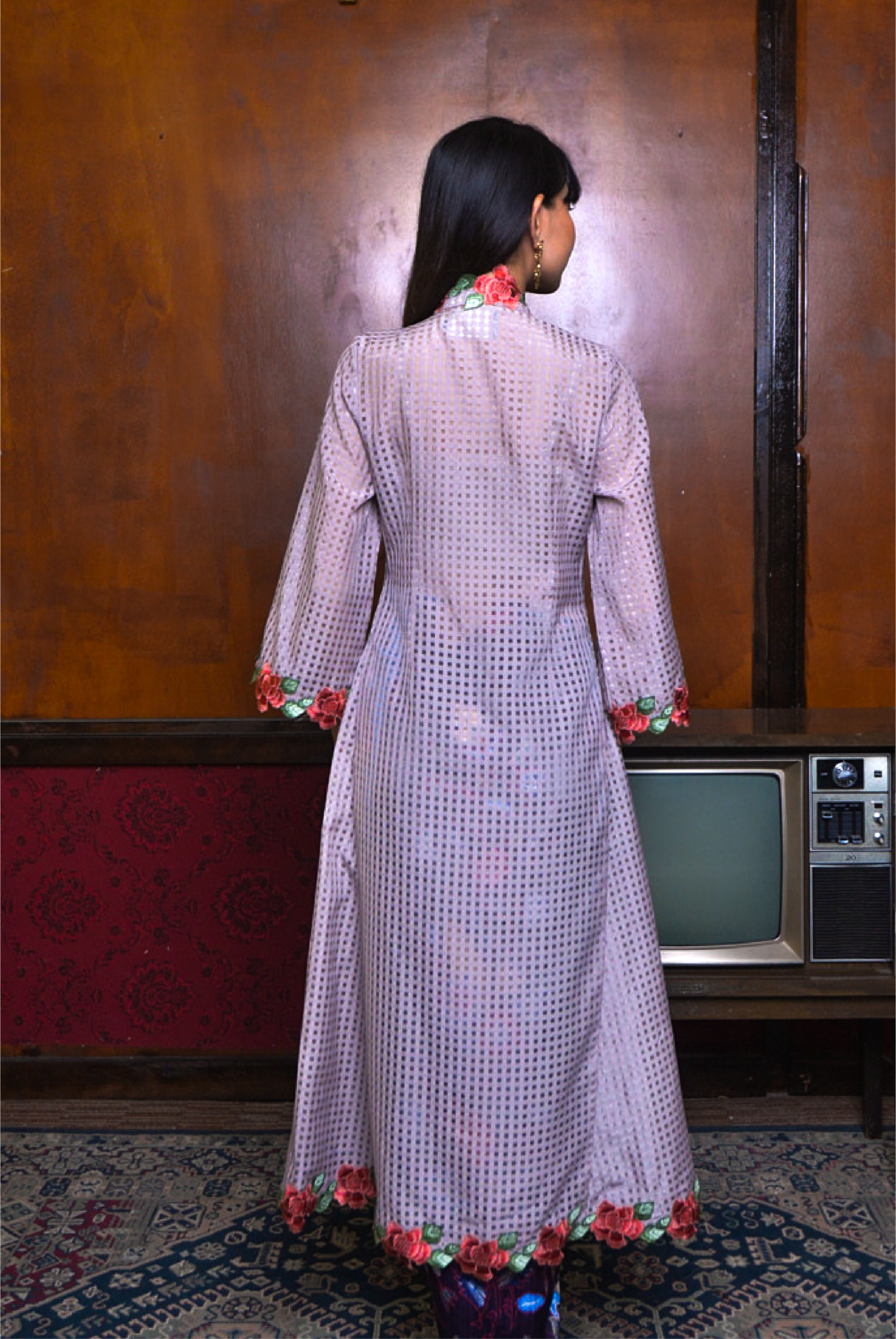 KEBAYA SARI PELANGI IN TAUPE - Image 3